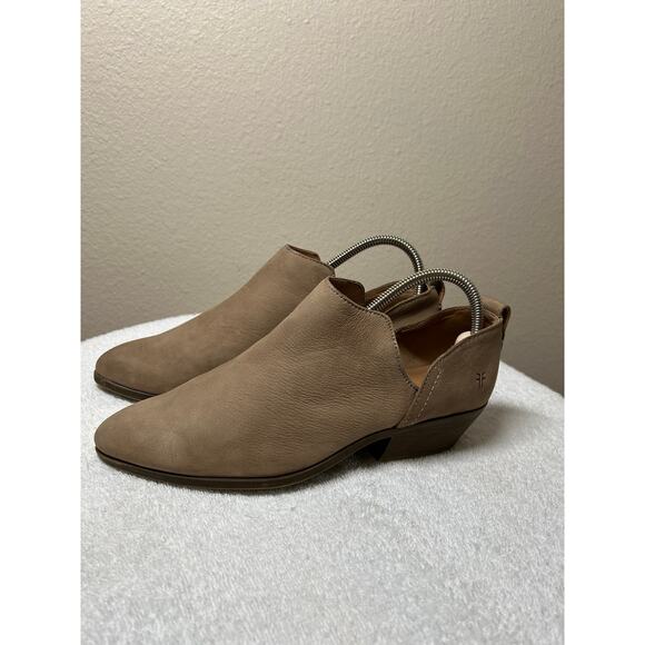 Frye Rowen Shooties Slip On Nubuck Leather Ankle Boots - Picture 1 of 10